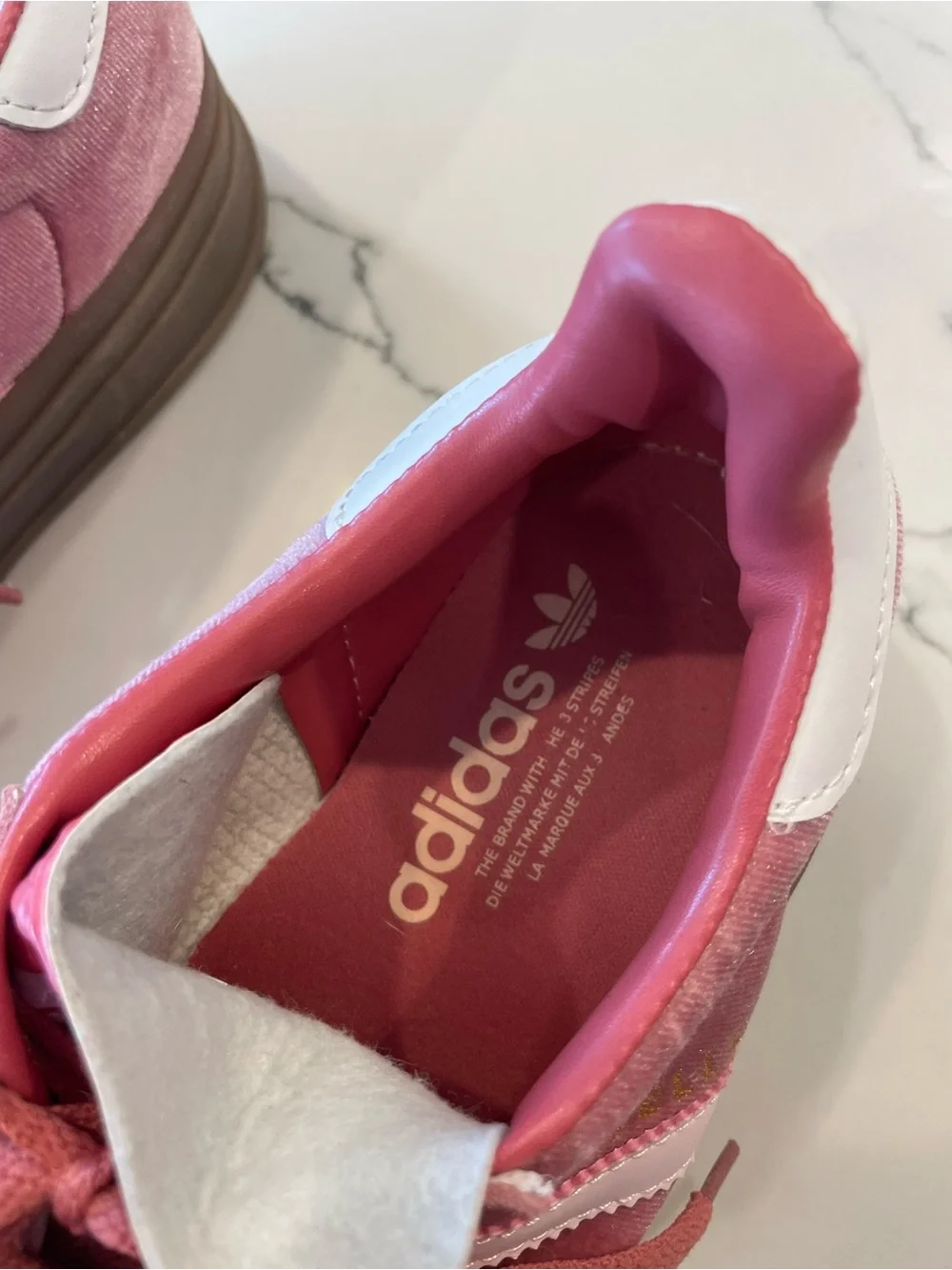 Adidas Gazelle Pink Platform Sneakers - Picture 6 of 9